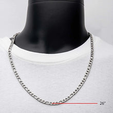 6mm Steel Figaro Chain Necklace