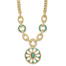 Laundry Gold-tone Resin & Simulated Composite Stone w/ 3in ext Necklace