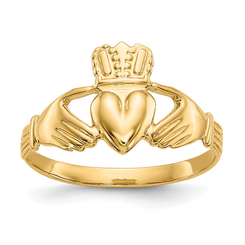 Gold Polished Claddagh Rings