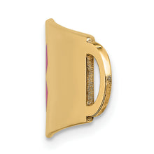 14k 60x13mm Red Enameled Oval Shape Medical ID Plate