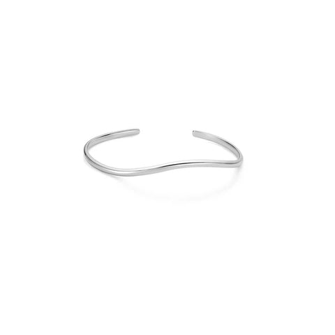 Silver Wave Cuff Bracelet