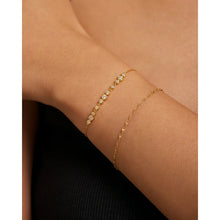 Gold Graduated Bezel-Set Trios Bracelet