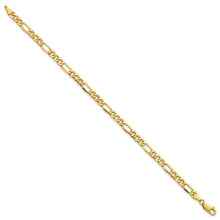 14K 8 inch 4.2mm Semi-Solid Figaro with Lobster Clasp Bracelet