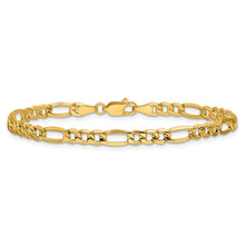 14K 8 inch 4.2mm Semi-Solid Figaro with Lobster Clasp Bracelet