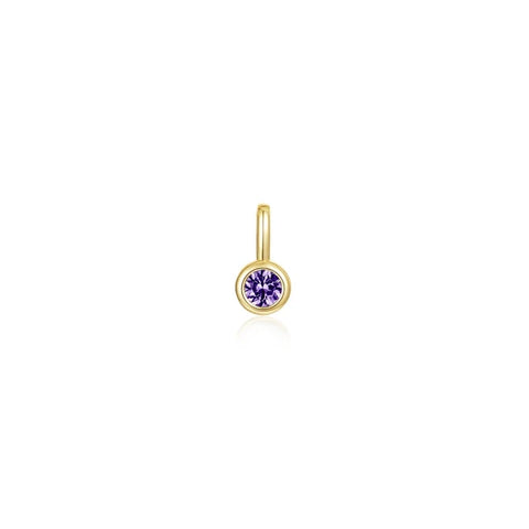 February Birthstone Charm Pendant