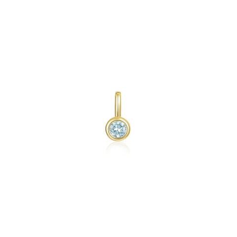 March Birthstone Charm Pendant