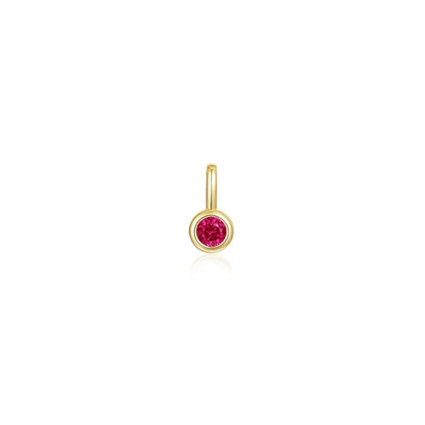 July Birthstone Charm Pendant
