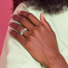 14K White Gold Polished Leaf Ring