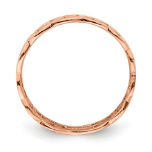 14K Rose Gold Polished Woven Celtic Knot Band