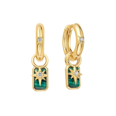 Gold Star Huggie Hoop Earrings