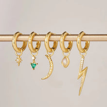 Gold Star Huggie Hoop Earrings