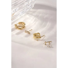 Gold Sparkle Climber Studs