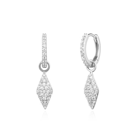 Silver pave Sparkle Huggies