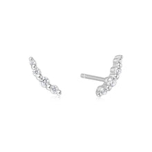 Silver Bezel Beaded Stone Stud Earrings