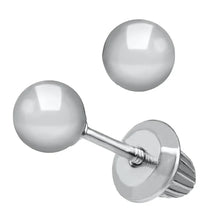KK 14K White gold ball earring