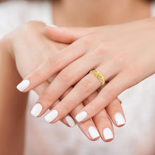14K Diamond-cut Dome Ring