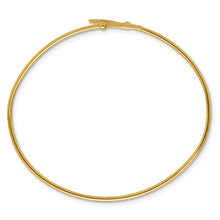 Leslie's 14K Polished and Diamond-cut Clover Flexible Cuff Bangle