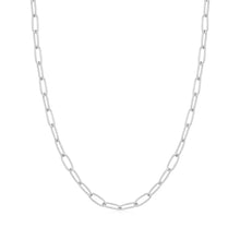 Silver Link Charm Chain Necklace