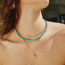 Two-Tone Eight-Pointed Star Signet Necklace