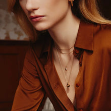 Gold Tiger Eye Droplet Pendant Necklace