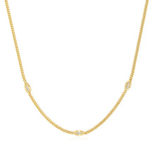 Gold Evil Eye Station Necklace