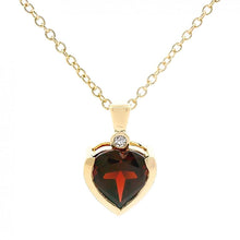 Bezel Set Pendant Necklace with Gemstone Accent
