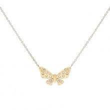 Statement Butterfly Diamond Accent Necklace