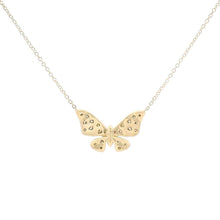 Statement Butterfly Diamond Accent Necklace