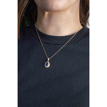 Luxe Pear Shaped Sapphire Pendant Necklace