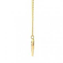 Fluted Heart Pendant Diamond Necklace