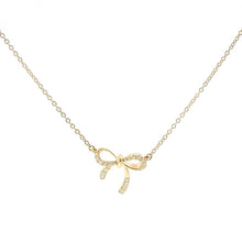 Diamond Accent Bow Pendant Necklace