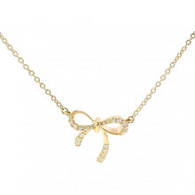 Diamond Accent Bow Pendant Necklace