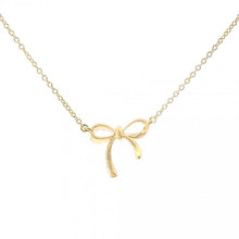 Diamond Accent Bow Pendant Necklace