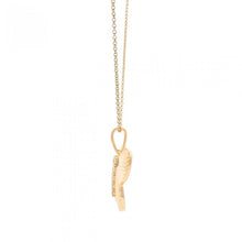 Fluted Butterfly With Diamond Accent Center