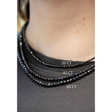 Classic Black Diamond Bead Necklace