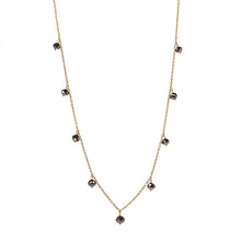 Black Diamond Droplet Necklace