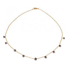 Black Diamond Droplet Necklace