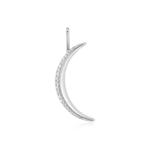 Silver Moon pave Charm