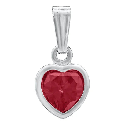 KK SS Heart pendant - july cz