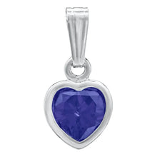 KK SS Heart pendant    sept cz