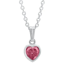 KK SS Heart pendant    oct cz