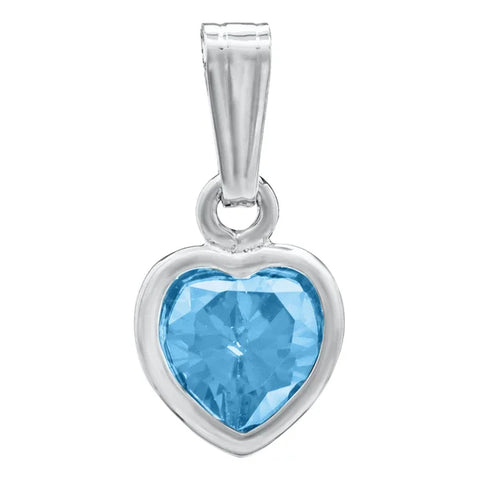KK SS Heart pendant    dec cz