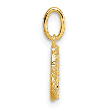 14K Polished Diamond Twisted Heart Pendant
