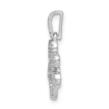 14k White Gold 1/4 carat Lab Grown Diamond VS/SI+ G+ Complete Paw Print Pendant