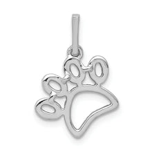 14k White Gold 1/4 carat Lab Grown Diamond VS/SI+ G+ Complete Paw Print Pendant