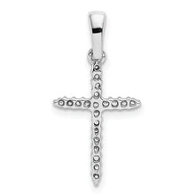 10K White Gold 1/6 carat Diamond Cross Pendant
