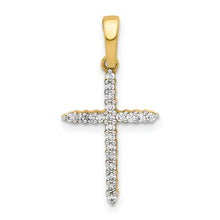 10K 1/6 carat Diamond Cross Pendant