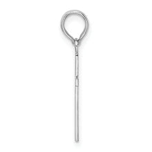 De-Ani Sterling Silver Rhodium-plated Polished Flat Latin Cross Pendant