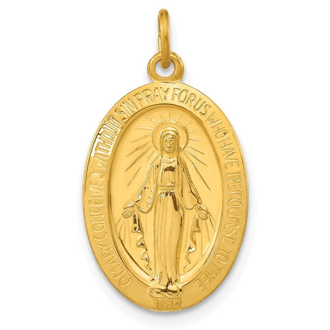 Sterling Silver and 24k Gold -plated Miraculous Medal