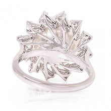 South Sea Pearl Tapered Baguette Halo Cocktail Ring